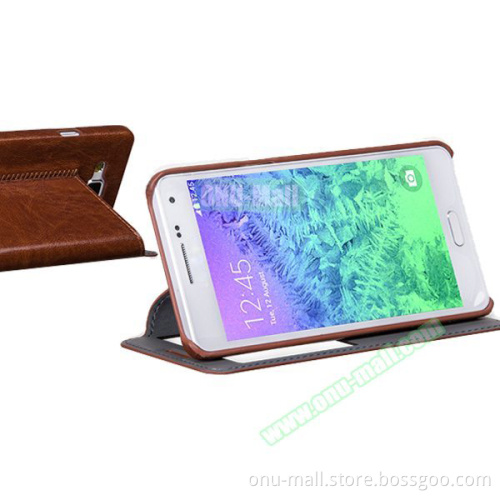 Folding Style Shockproof Flip Cover Leather Case for HTC One M9 with Display Window